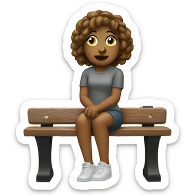 molly on a bench sticker