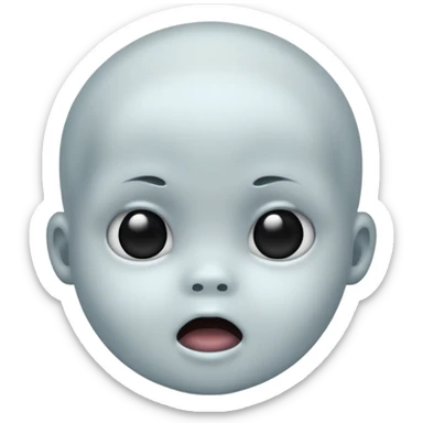 black baby ghost face sticker