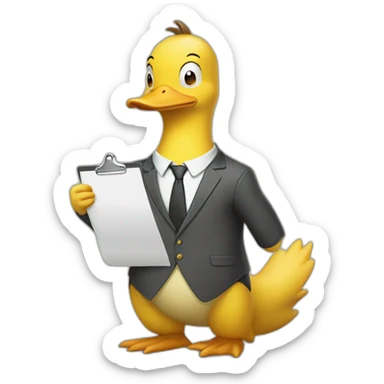 Psyduck outfit men's suit and clipboard sticker