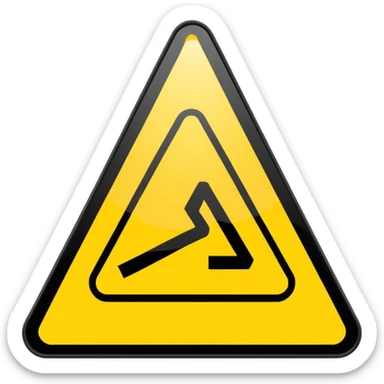 slippery road sign sticker
