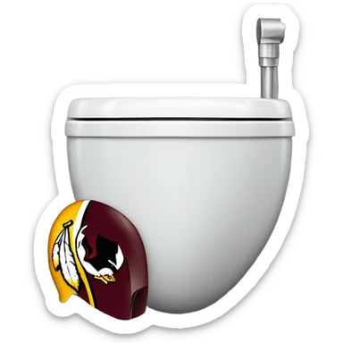 Washington redskins football helmet on the toilet  sticker