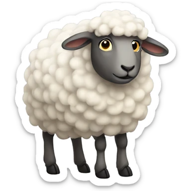 Sheep greeting sticker