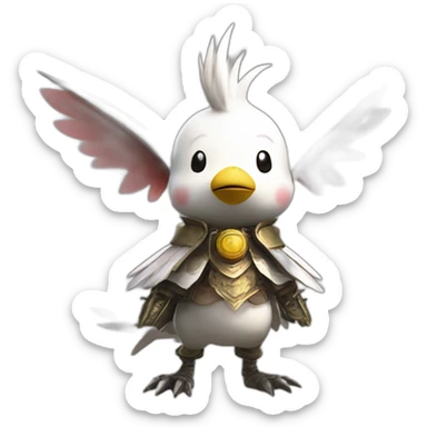 Moogle on chocobo ff9 sticker