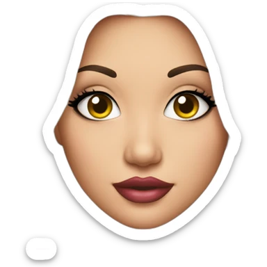 curvy bimbo with makeup on sticker