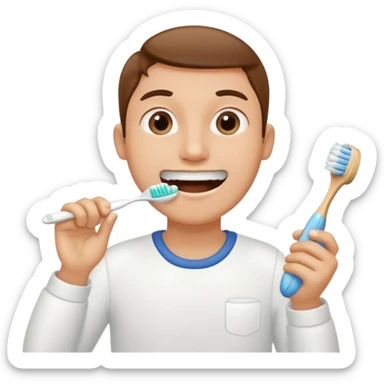 Brushing your teeth sticker