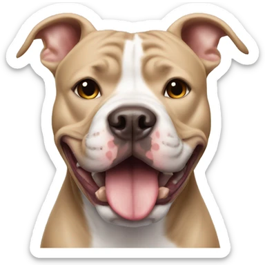 Pitbull with underbite  sticker