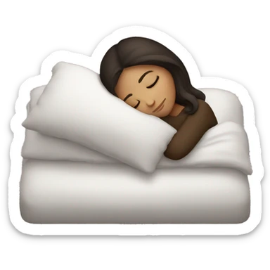 Brunette girl sleeping sticker