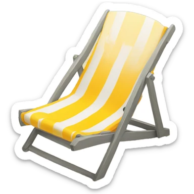 beach chair facing the water  sticker