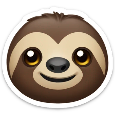 brown sloth  sticker