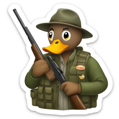 Duck hunting sticker