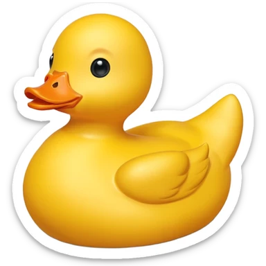 rubber duck heart sticker