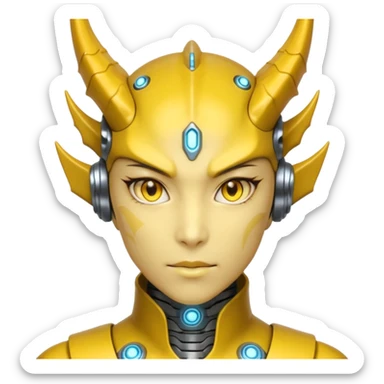 Anime Dragon HumanAndroid Yellow They/Them sticker
