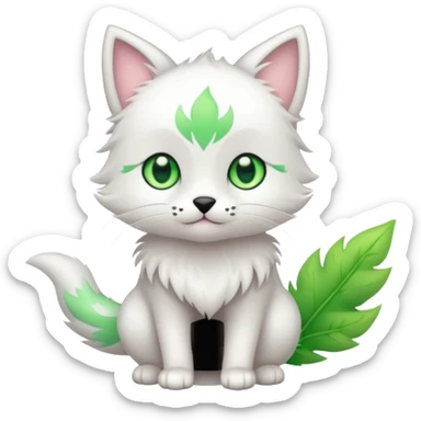 Kawaii cute cool feral Sprigatito (full body) sticker