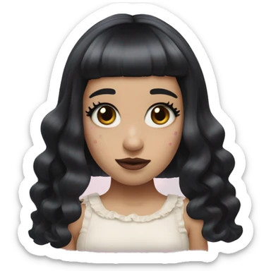 melanie martinez hair color split down the middle black and blonde sticker