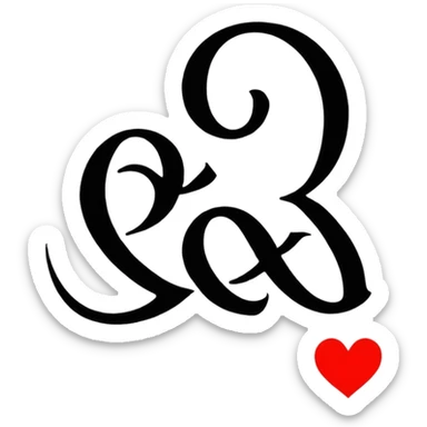 L'écriture du mot amour en japonais  sticker