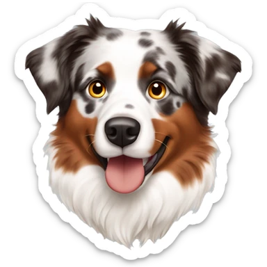 Australian Shepherd Red merle with fire and White  sticker