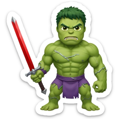Hulk with the giant sword  sticker