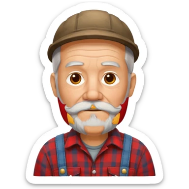 lumberjack grandpa sticker
