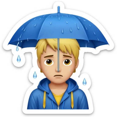 Rain soaked sad boy but he’s also horny and sexy  sticker