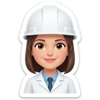 ingeniera con casco blanco sticker