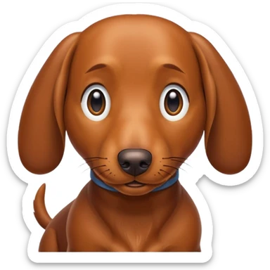 Brown wiener dog named Ned  sticker