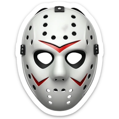 Jason mask sticker