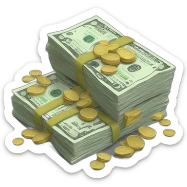 PILE OF CASH sticker