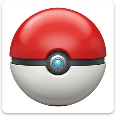 singular poke ball, clean, iconic, centered, white background sticker
