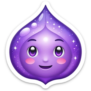 glitter purple remedy sticker