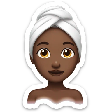 girl doing skin care sticker