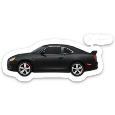 Black Car with lightning on the background sticker