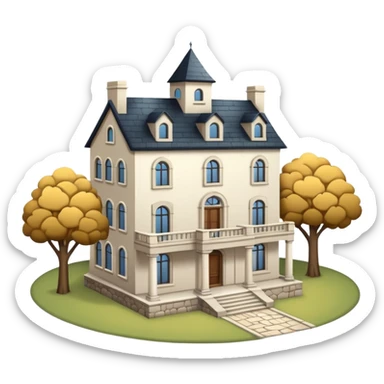 white mansión sticker