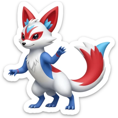 Sneasel-Buizel-Zangoose-hybrid-fusion, full body sticker