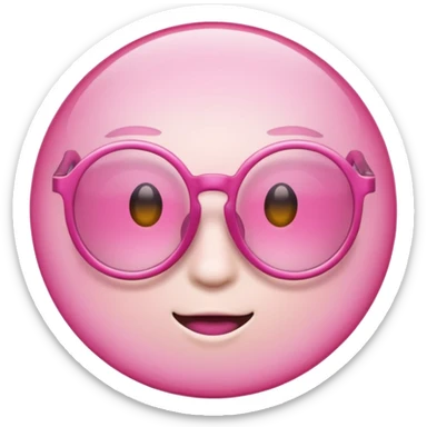  a pink glasses sticker