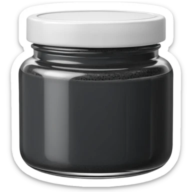black sesame paste in a jar sticker