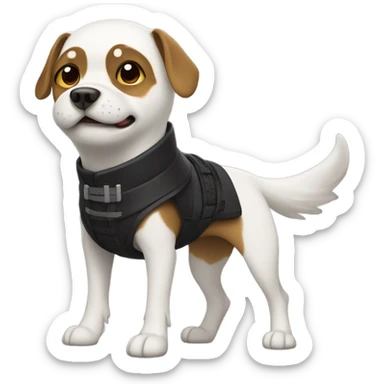Dog with a ninja suit sticker