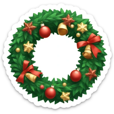 Cristmas wreath  sticker