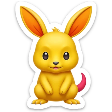 Labubu-Fakémon-hybrid-creature (full body)  sticker