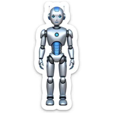 A fit male robot, full body sticker