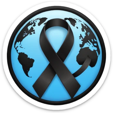 I want a black World Cancer Day logo emoji sticker