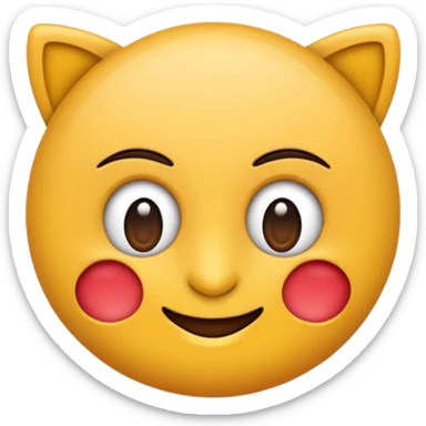 Uzun kumral saçlı emoji sticker