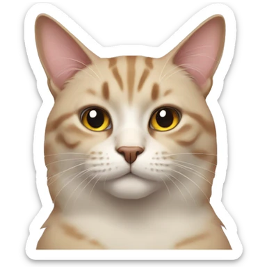 A buff cat sticker