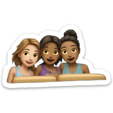 5 people trip with 2 girls  sticker