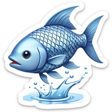 Fish jumping out of water sticker