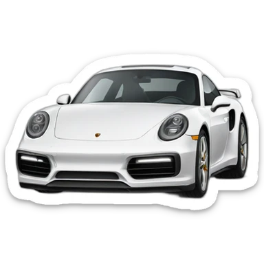 white Porsche turbo s sticker