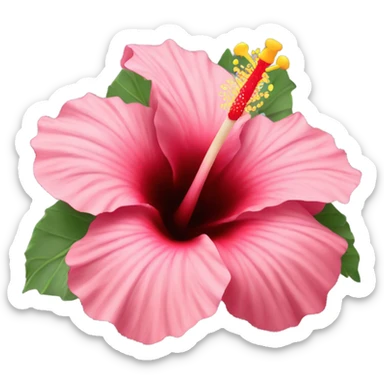 Hibiscus flower sticker
