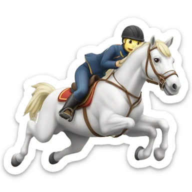 Cheval qui saute un obstacle sticker