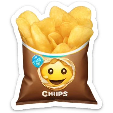 Chips with nuttela sticker