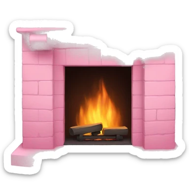 Winter Pink FirePlace sticker