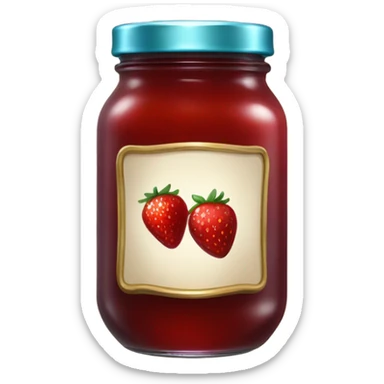jar of strawberry jam sticker